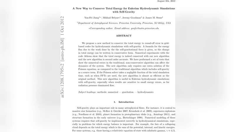A New Way to Conserve Total Energy for Eulerian Hydrodynamic Simulations   with Self-Gravity