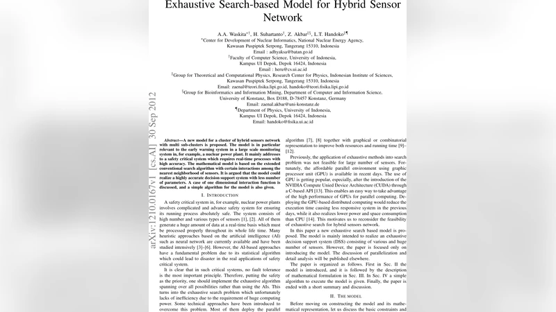 Exhaustive Search-based Model for Hybrid Sensor Network