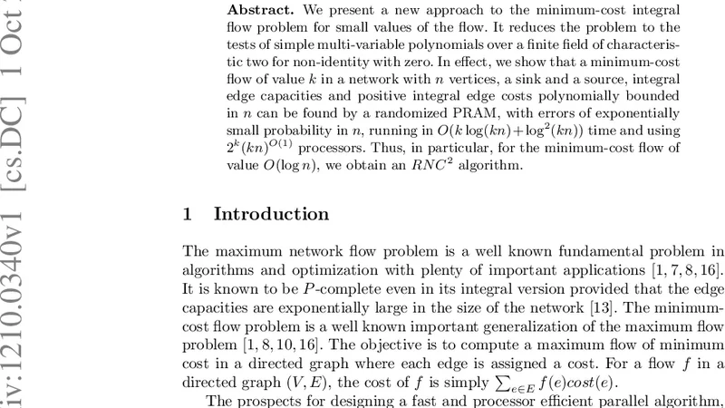 A fast parallel algorithm for minimum-cost small integral flows