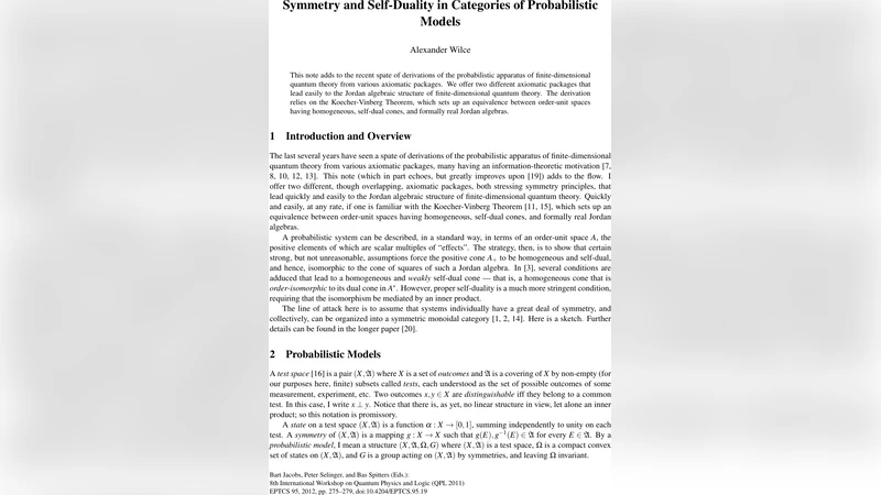 Symmetry and Self-Duality in Categories of Probabilistic Models