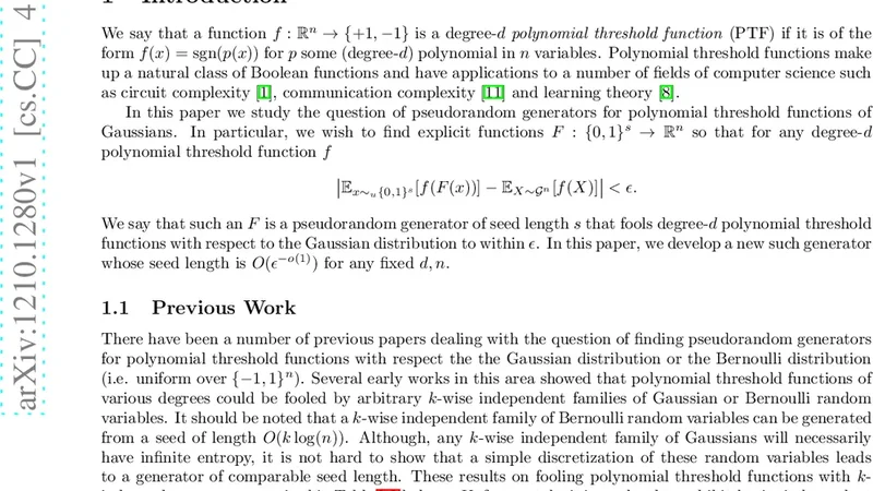 A Pseudorandom Generator for Polynomial Threshold Functions of Gaussian   with Subpolynomial Seed Length