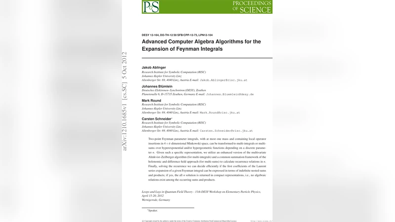 Advanced Computer Algebra Algorithms for the Expansion of Feynman   Integrals
