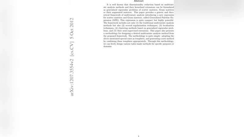 Designing various component analysis at will