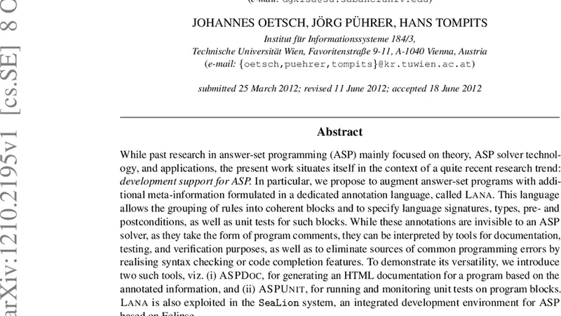 Annotating Answer-Set Programs in LANA?