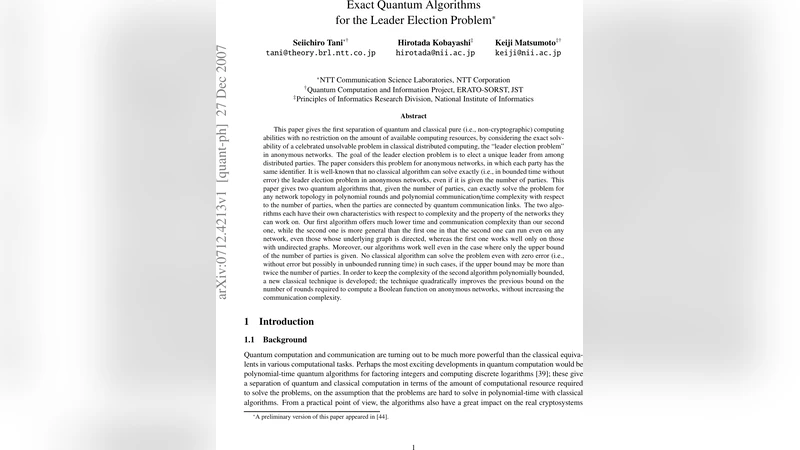 Exact Quantum Algorithms for the Leader Election Problem
