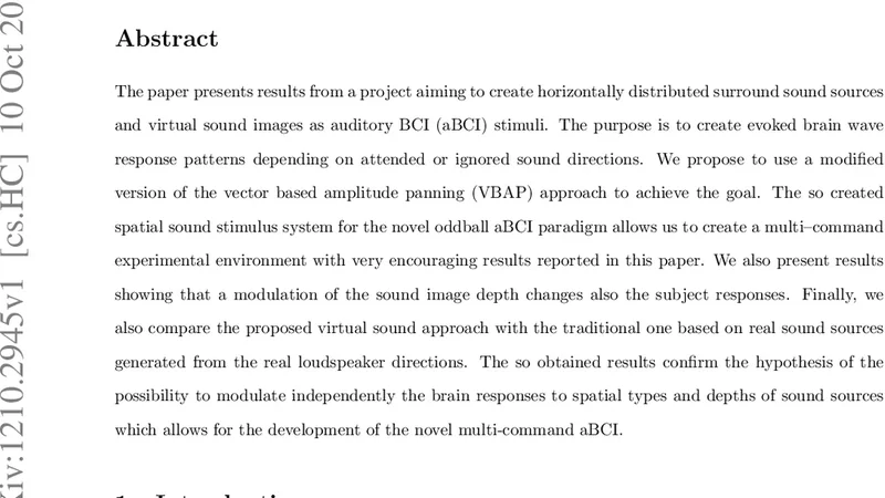 The Spatial Real and Virtual Sound Stimuli Optimization for the Auditory   BCI