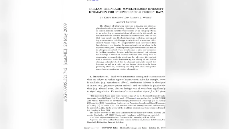 Skellam shrinkage: Wavelet-based intensity estimation for inhomogeneous   Poisson data
