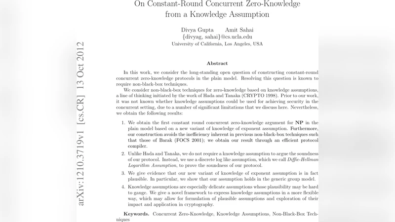 On Constant-Round Concurrent Zero-Knowledge from a Knowledge Assumption
