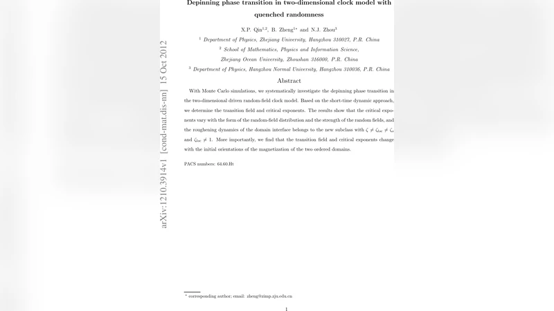 Depinning phase transition in two-dimensional clock model with quenched   randomness