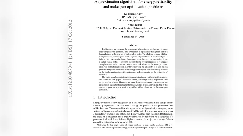 Approximation algorithms for energy, reliability and makespan   optimization problems