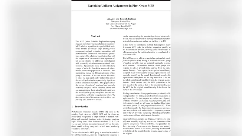 Exploiting Uniform Assignments in First-Order MPE