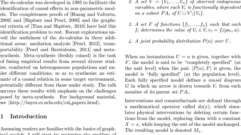 The Do-Calculus Revisited