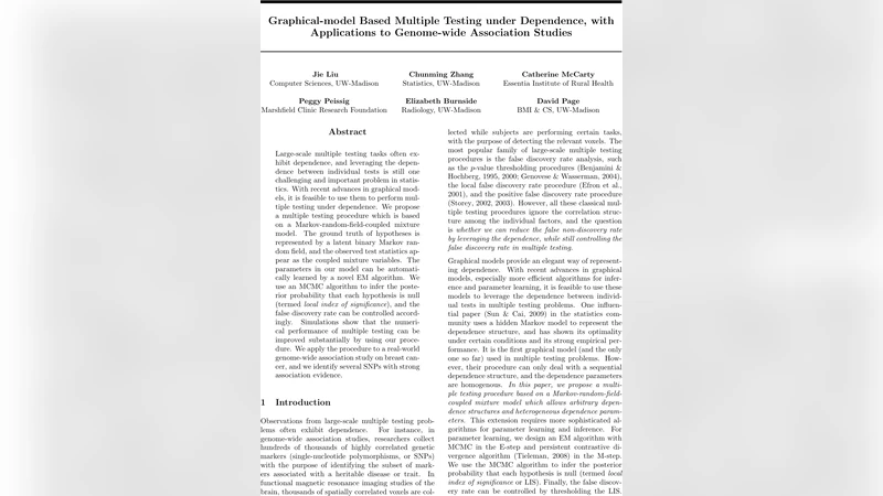 Graphical-model Based Multiple Testing under Dependence, with   Applications to Genome-wide Association Studies