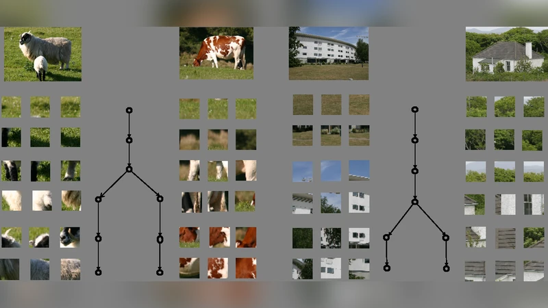 Nested Dictionary Learning for Hierarchical Organization of Imagery and   Text