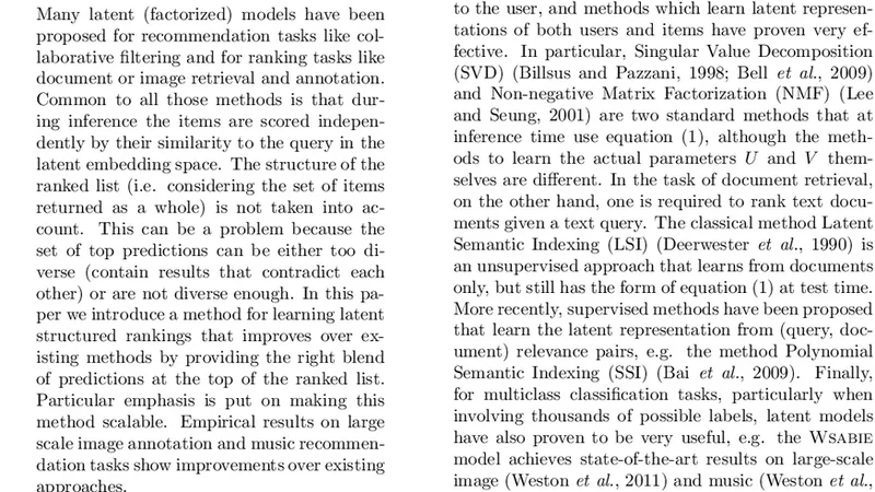 Latent Structured Ranking