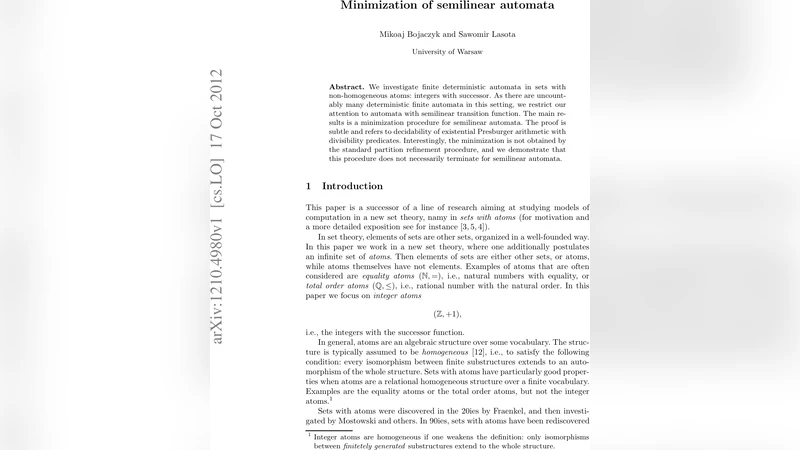 Minimization of semilinear automata