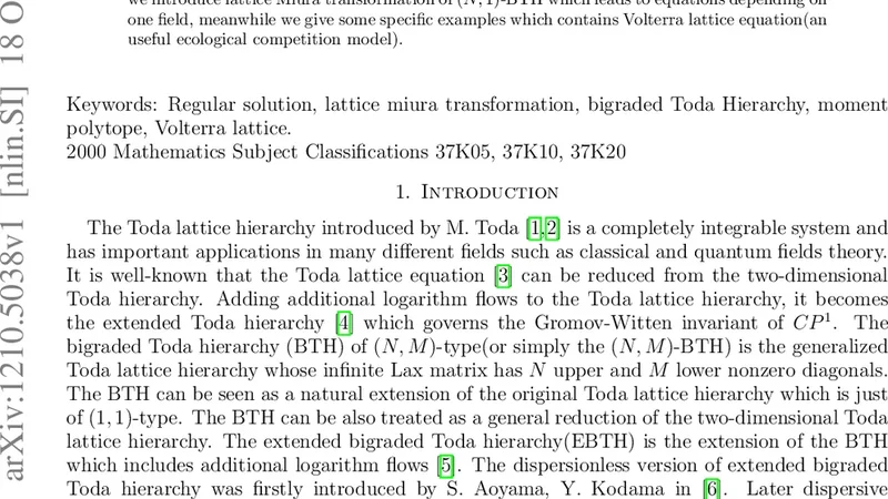 Regular solution and lattice miura transformation of bigraded Toda   Hierarchy