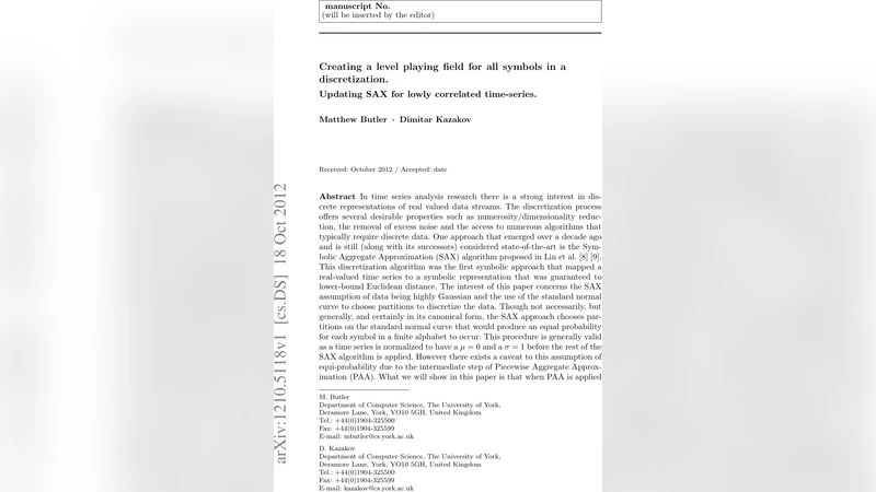 Creating a level playing field for all symbols in a discretization