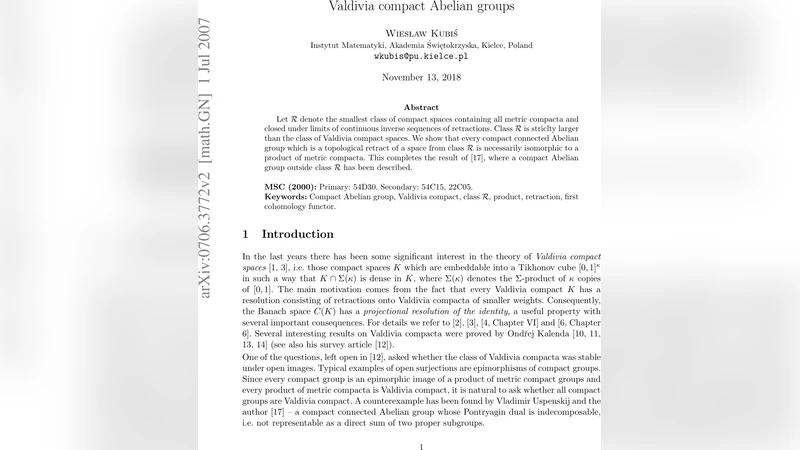 Valdivia compact Abelian groups
