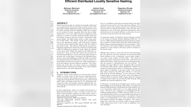Efficient Distributed Locality Sensitive Hashing