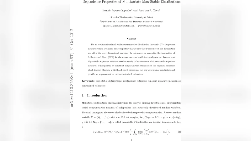 Dependence Properties of Multivariate Max-Stable Distributions