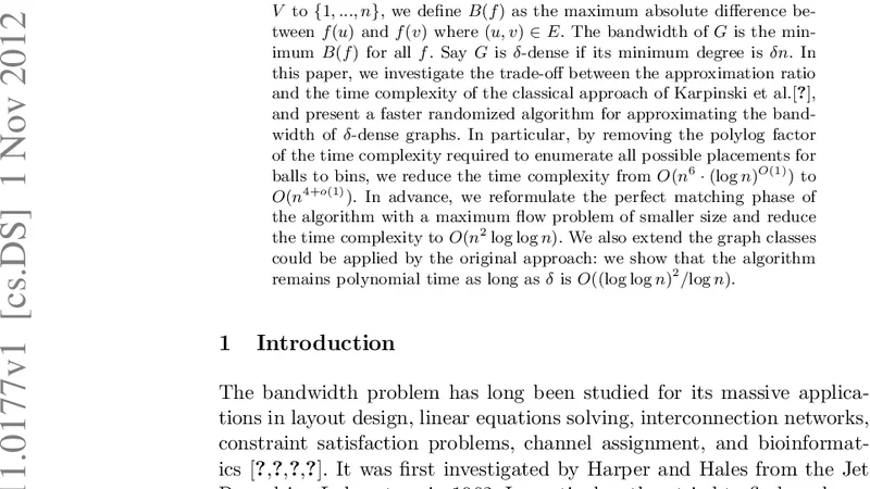 Improved Time Complexity of Bandwidth Approximation in Dense Graphs
