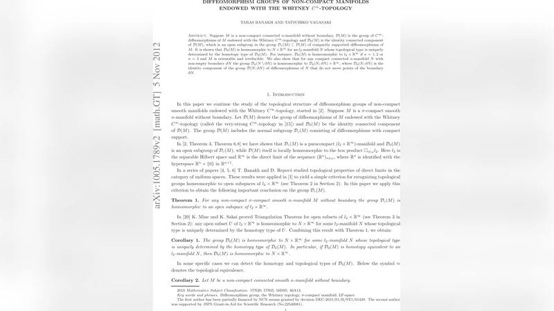 Diffeomorphism groups of non-compact manifolds endowed with the Whitney   C^infty-topology