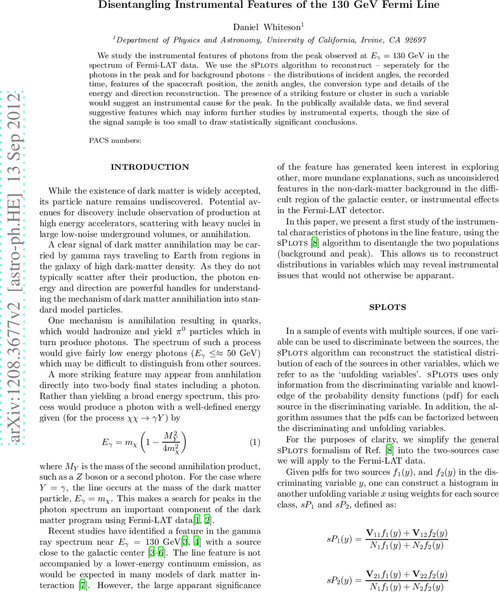 Disentangling Instrumental Features of the 130 GeV Fermi Line