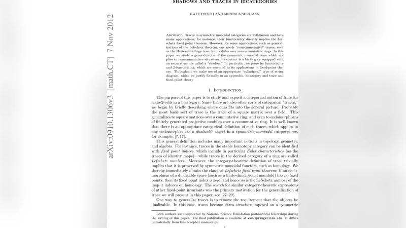 Shadows and traces in bicategories