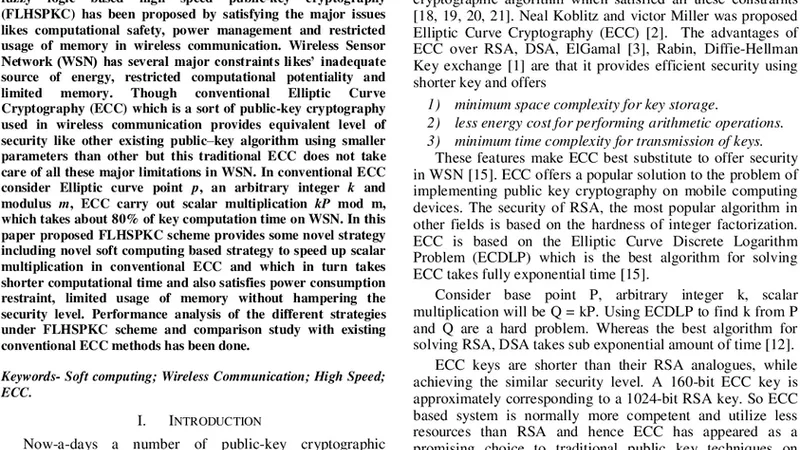 Secured Wireless Communication using Fuzzy Logic based High Speed   Public-Key Cryptography (FLHSPKC)