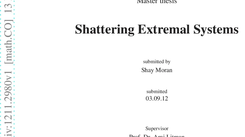 Shattering-Extremal Systems