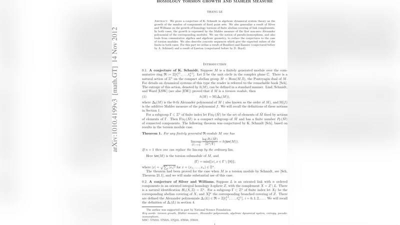 Homology torsion growth and Mahler measure