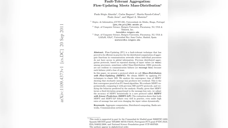 Fault-Tolerant Aggregation: Flow-Updating Meets Mass-Distribution