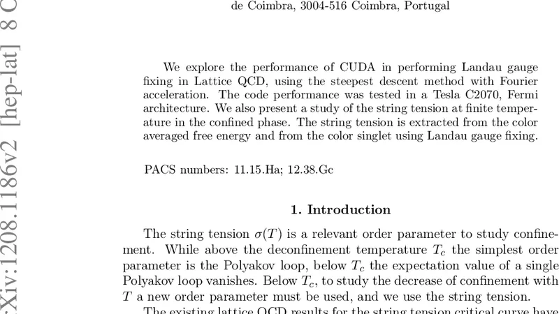 Landau Gauge Fixing on GPUs and String Tension