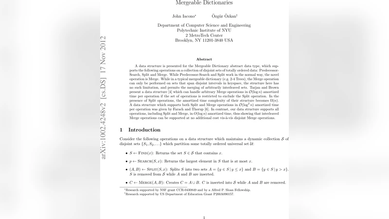 Mergeable Dictionaries