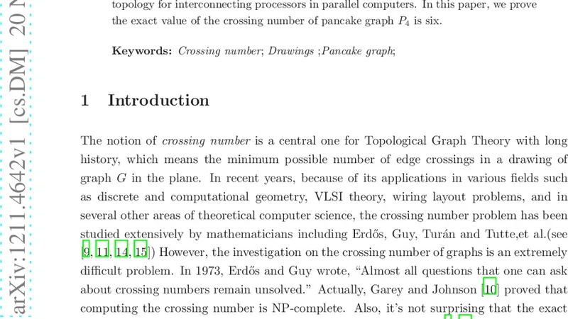The crossing number of pancake graph $P_4$ is six