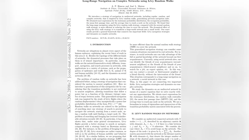 Long-Range Navigation on Complex Networks using Levy Random Walks