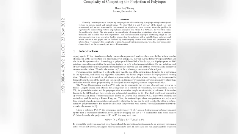 On Computing the Shadows and Slices of Polytopes