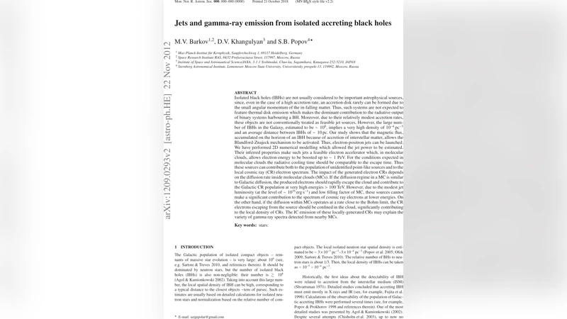 Jets and gamma-ray emission from isolated accreting black holes