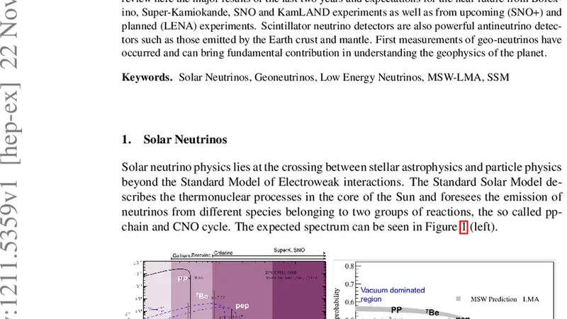 Low Energy Neutrino Measurements