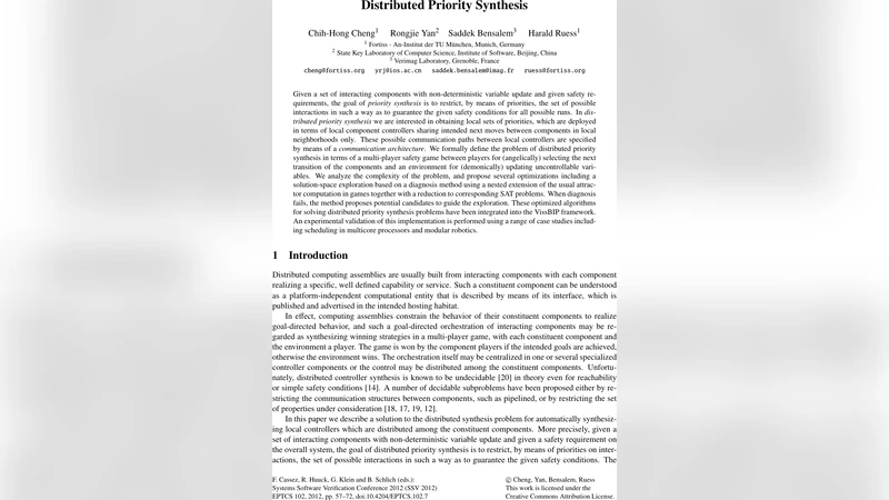 Distributed Priority Synthesis