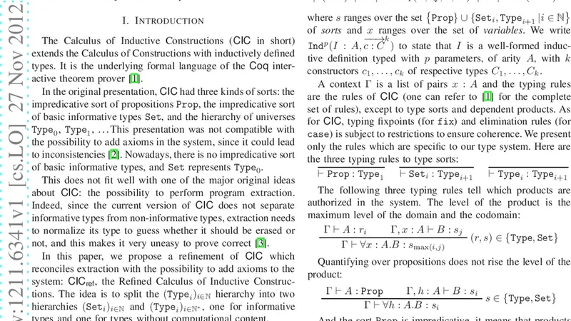 The Refined Calculus of Inductive Construction: Parametricity and   Abstraction