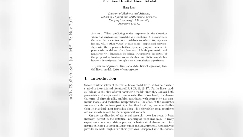 Functional Partial Linear Model