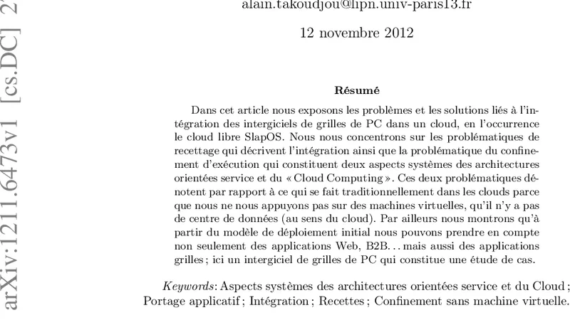 Integration des intergiciels de grilles de PC dans le nuage SlapOS :   le cas de BOINC