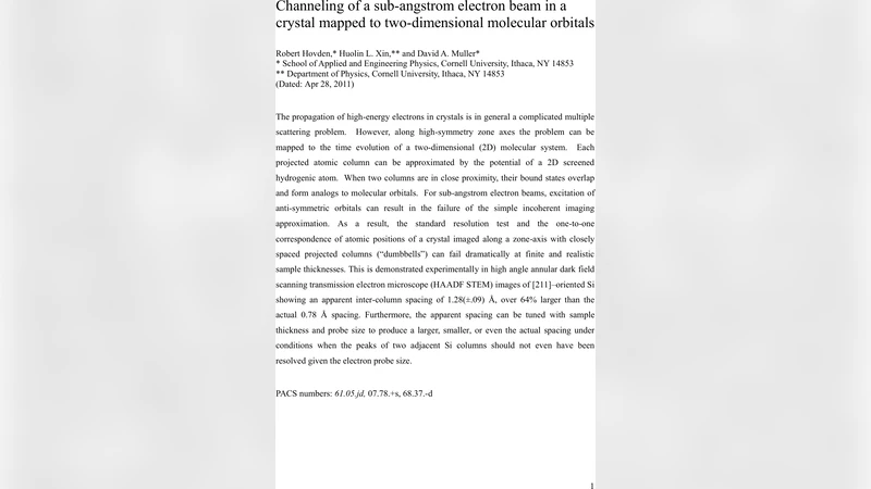 Channeling of a sub-angstrom electron beam in a crystal mapped to   two-dimensional molecular orbitals