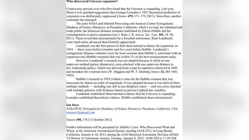 Who discovered Universe expansion?