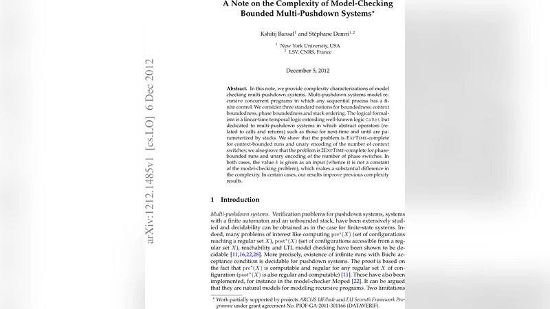 A Note on the Complexity of Model-Checking Bounded Multi-Pushdown   Systems