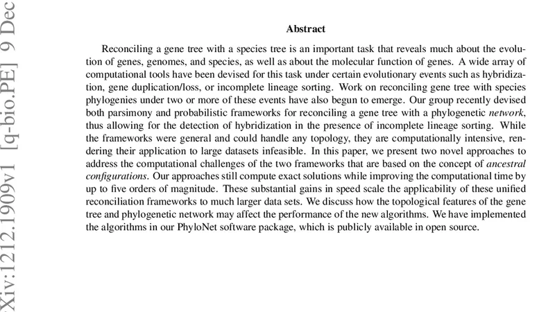 Fast Algorithms for Reconciliation under Hybridization and Incomplete   Lineage Sorting