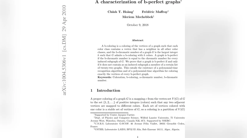 A characterization of b-perfect graphs