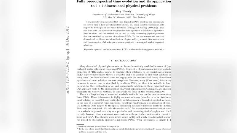 Fully pseudospectral time evolution and its application to 1+1   dimensional physical problems
